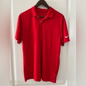Nike Men's Vibrant Red Polo Shirt